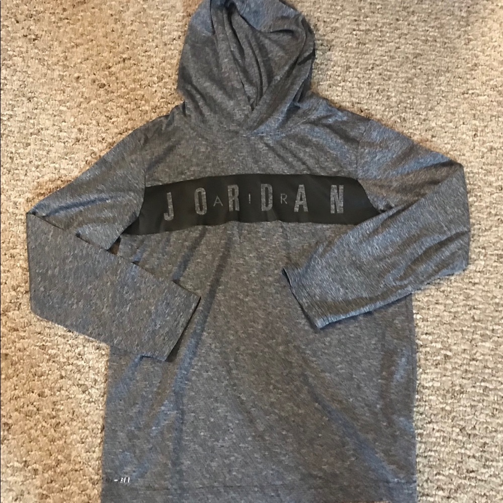 Boys Nike dry fit hoody long sleeve tee